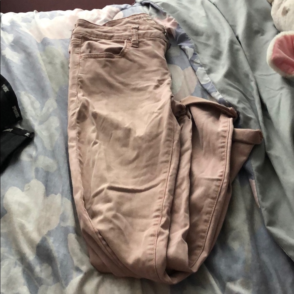 american eagle pink jeans